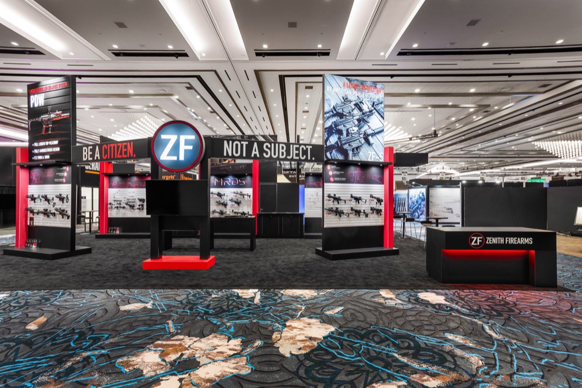 Zenith Firearms trade show booth built by Art & Display