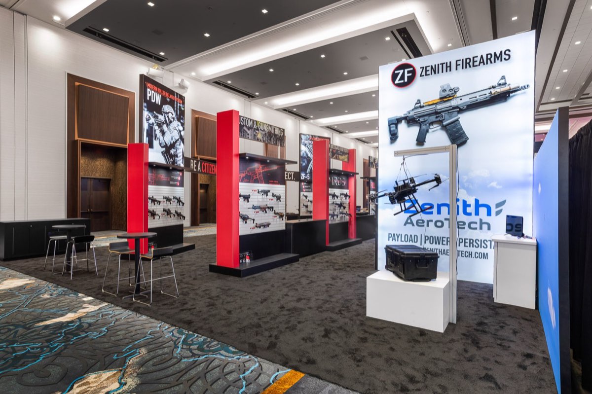 Zenith Firearms trade show booth built by Art & Display
